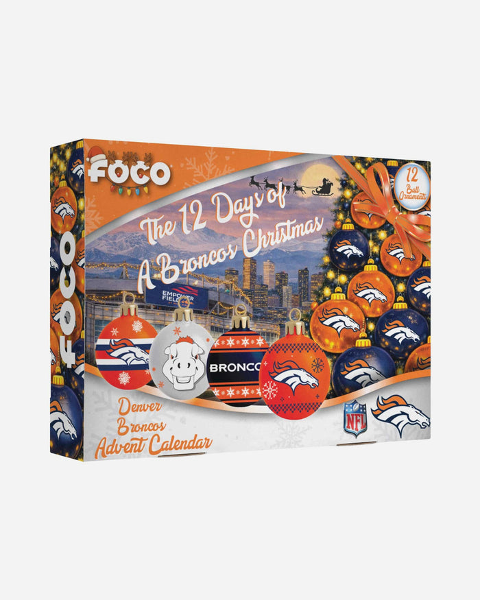 Denver Broncos Ornament Set Advent Calendar FOCO - FOCO.com