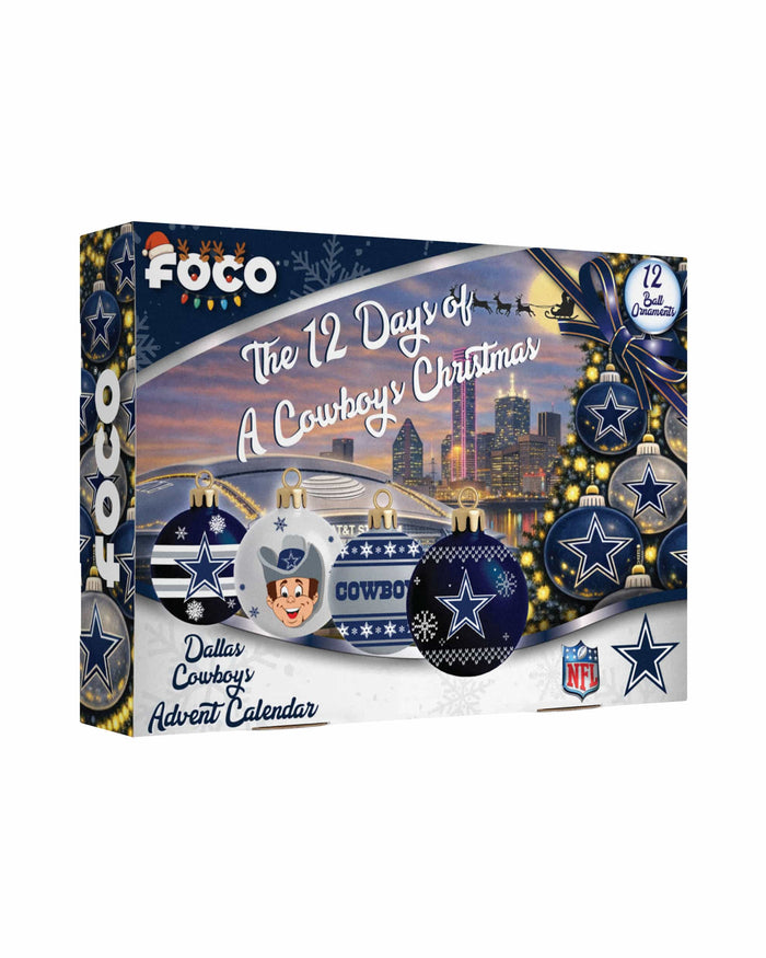 Dallas Cowboys Ornament Set Advent Calendar FOCO - FOCO.com