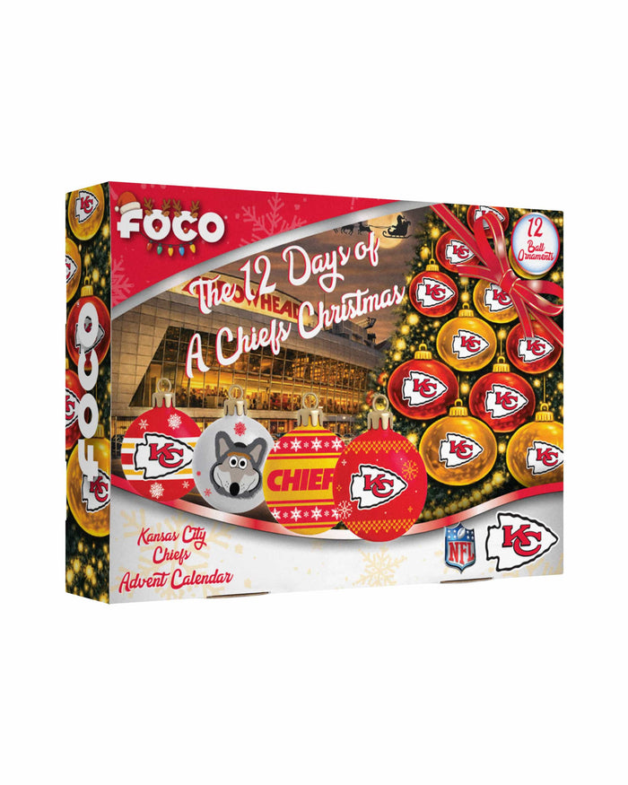Kansas City Chiefs Ornament Set Advent Calendar FOCO - FOCO.com