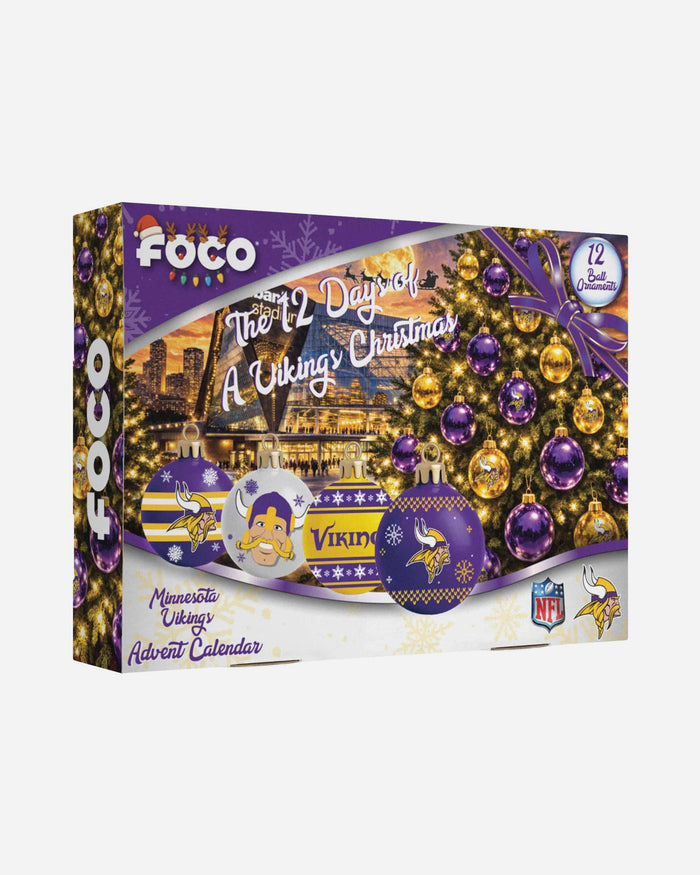 Minnesota Vikings Ornament Set Advent Calendar FOCO - FOCO.com