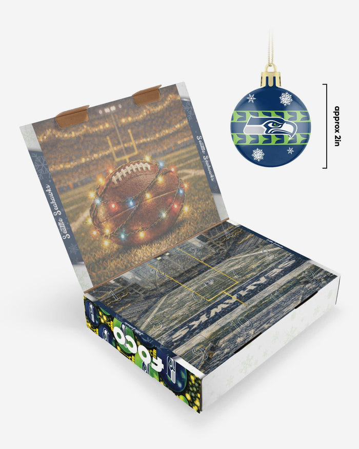 Seattle Seahawks Ornament Set Advent Calendar FOCO - FOCO.com