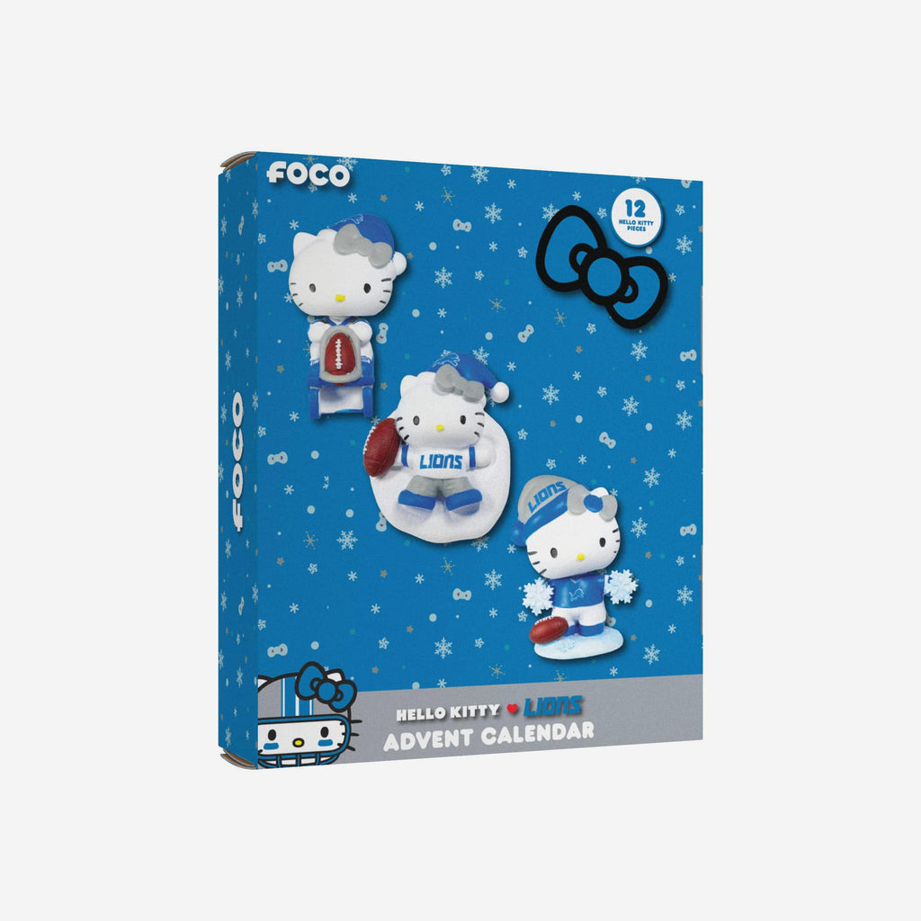 Detroit Lions Hello Kitty® Bobblehead Advent Calendar FOCO - FOCO.com