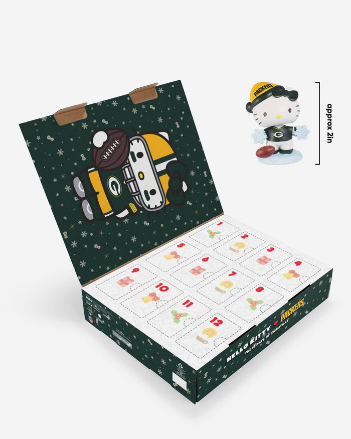 Green Bay Packers Hello Kitty® Bobblehead Advent Calendar FOCO - FOCO.com