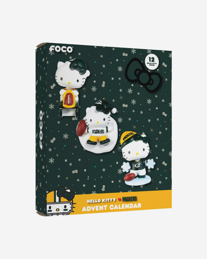 Green Bay Packers Hello Kitty® Bobblehead Advent Calendar FOCO - FOCO.com