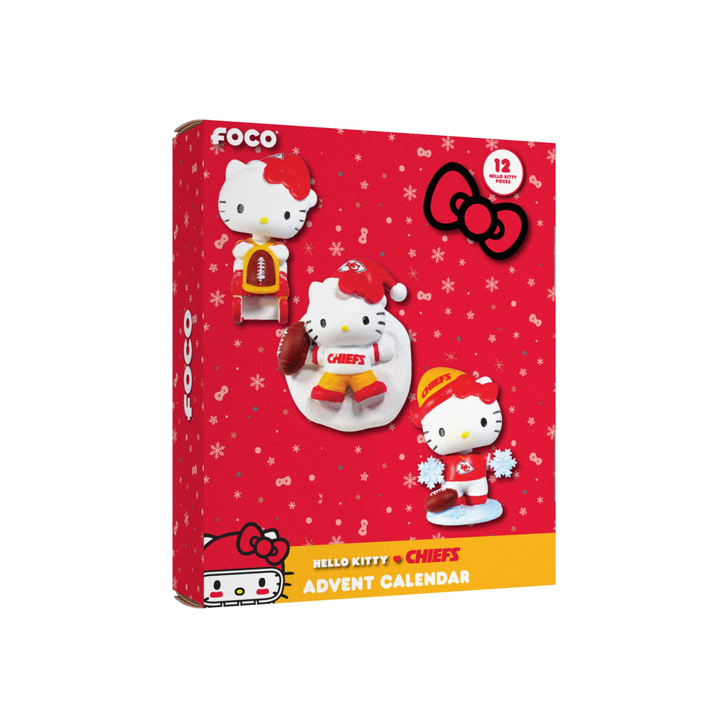 Kansas City Chiefs Hello Kitty® Bobblehead Advent Calendar FOCO - FOCO.com