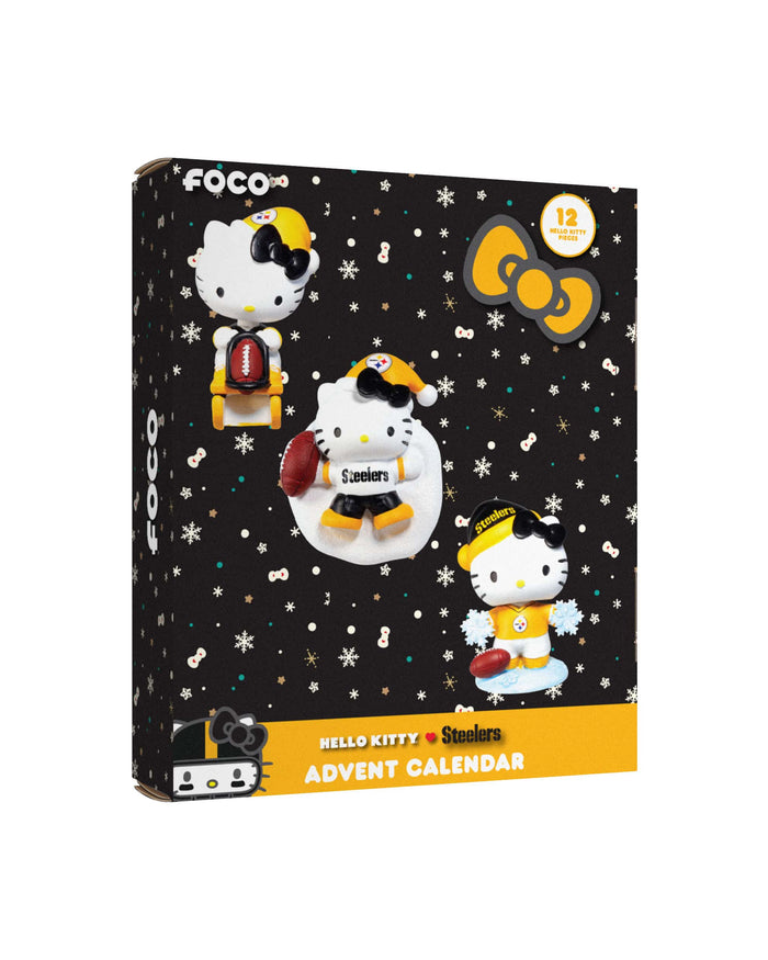 Pittsburgh Steelers Hello Kitty® Bobblehead Advent Calendar FOCO - FOCO.com