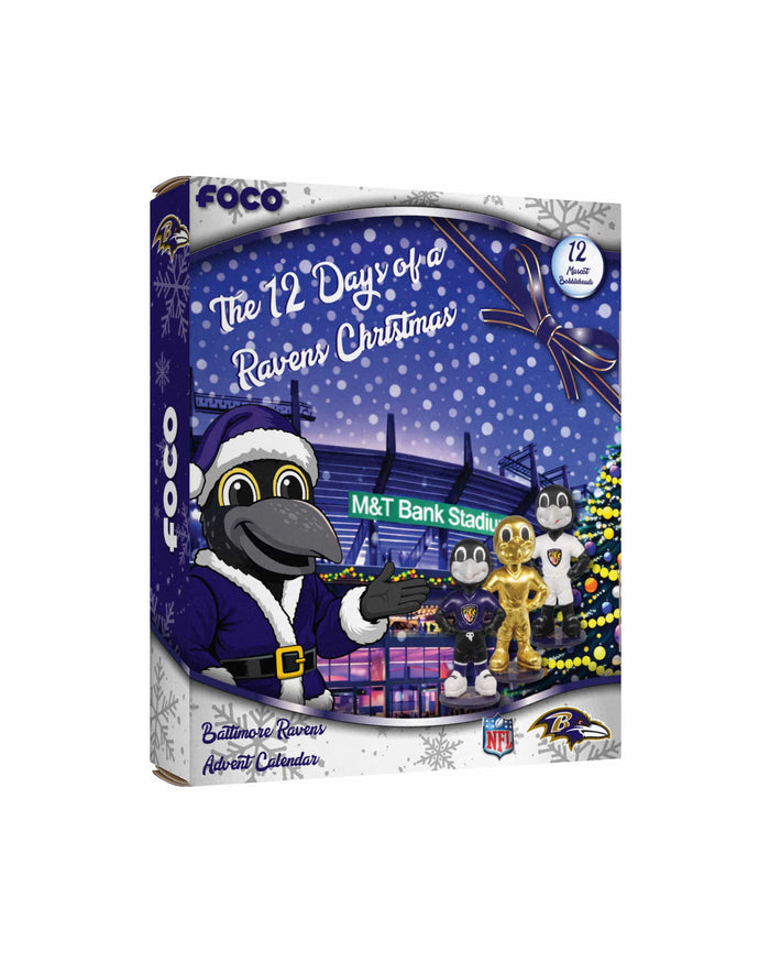 Baltimore Ravens Mascot Bobblehead Advent Calendar FOCO - FOCO.com