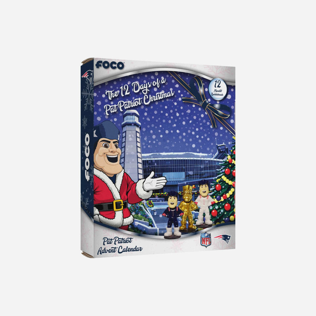 New England Patriots Mascot Bobblehead Advent Calendar FOCO - FOCO.com