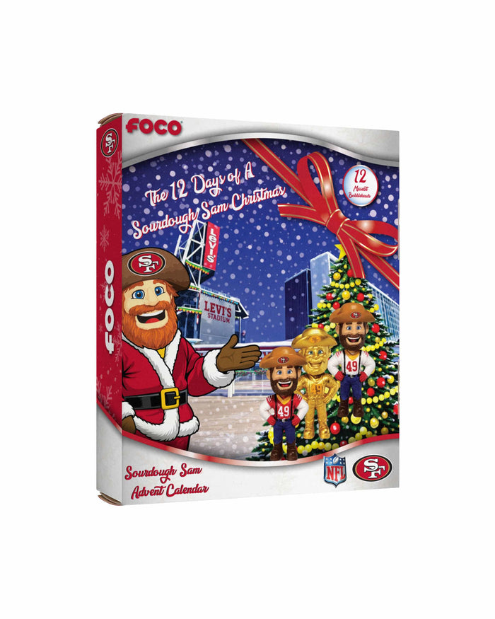 San Francisco 49ers Mascot Bobblehead Advent Calendar FOCO - FOCO.com