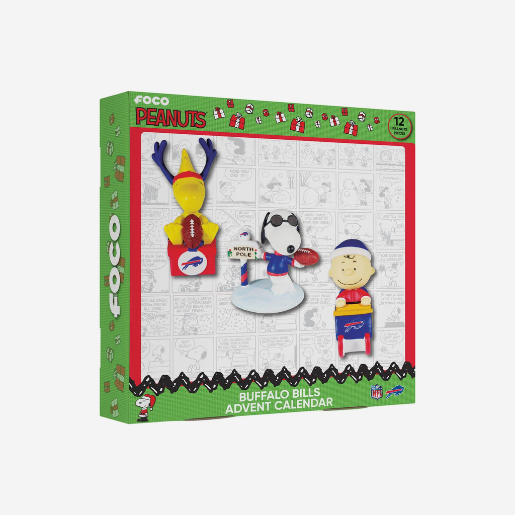 Buffalo Bills Peanuts Bobblehead Advent Calendar FOCO - FOCO.com