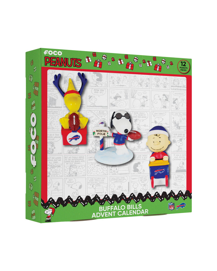 Buffalo Bills Peanuts Bobblehead Advent Calendar FOCO - FOCO.com