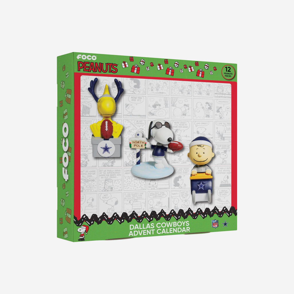 Dallas Cowboys Peanuts Bobblehead Advent Calendar FOCO - FOCO.com