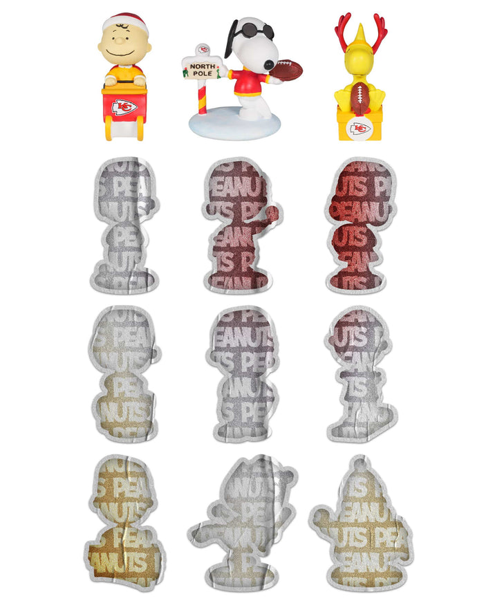 Kansas City Chiefs Peanuts Bobblehead Advent Calendar FOCO - FOCO.com