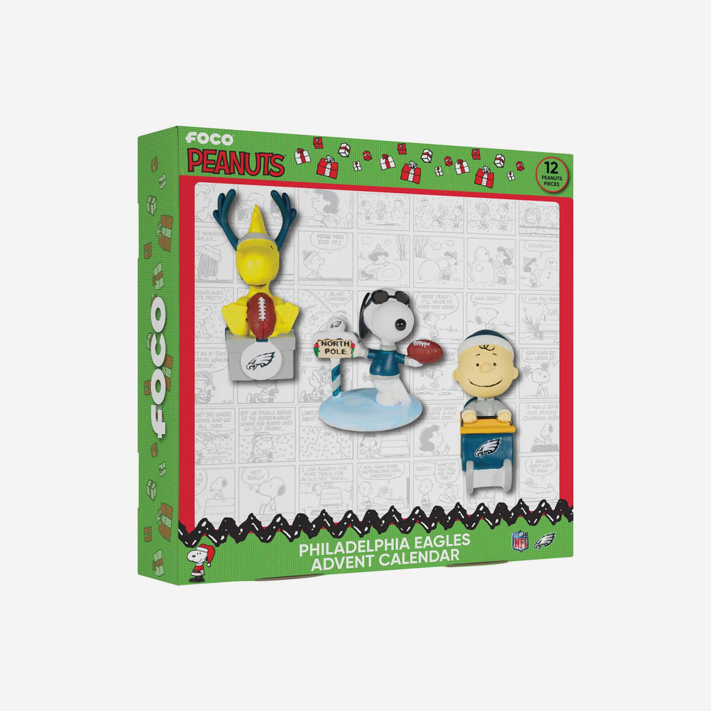 Philadelphia Eagles Peanuts Bobblehead Advent Calendar FOCO - FOCO.com