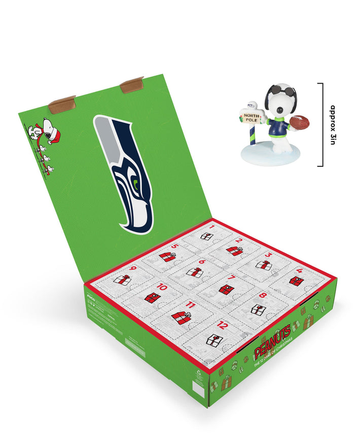 Seattle Seahawks Peanuts Bobblehead Advent Calendar FOCO - FOCO.com