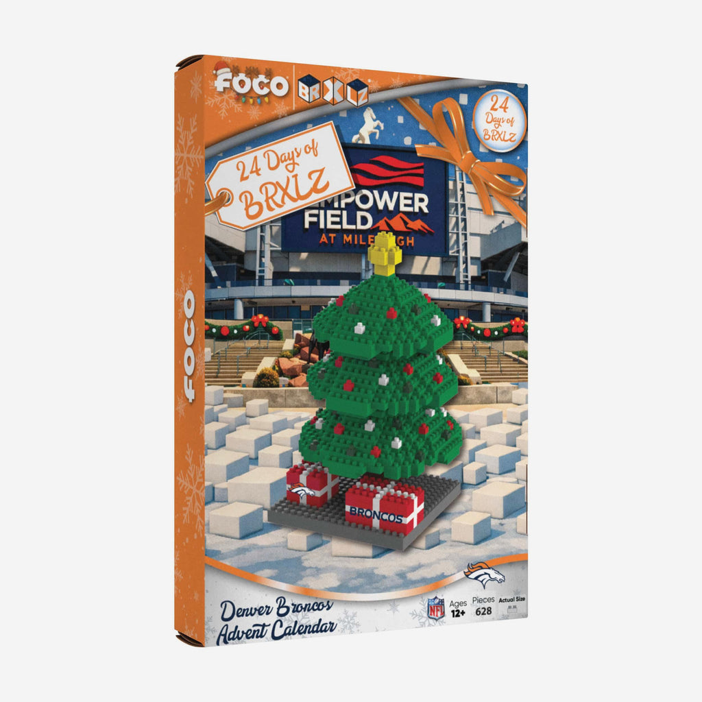 Denver Broncos BRXLZ Tree Advent Calendar FOCO - FOCO.com