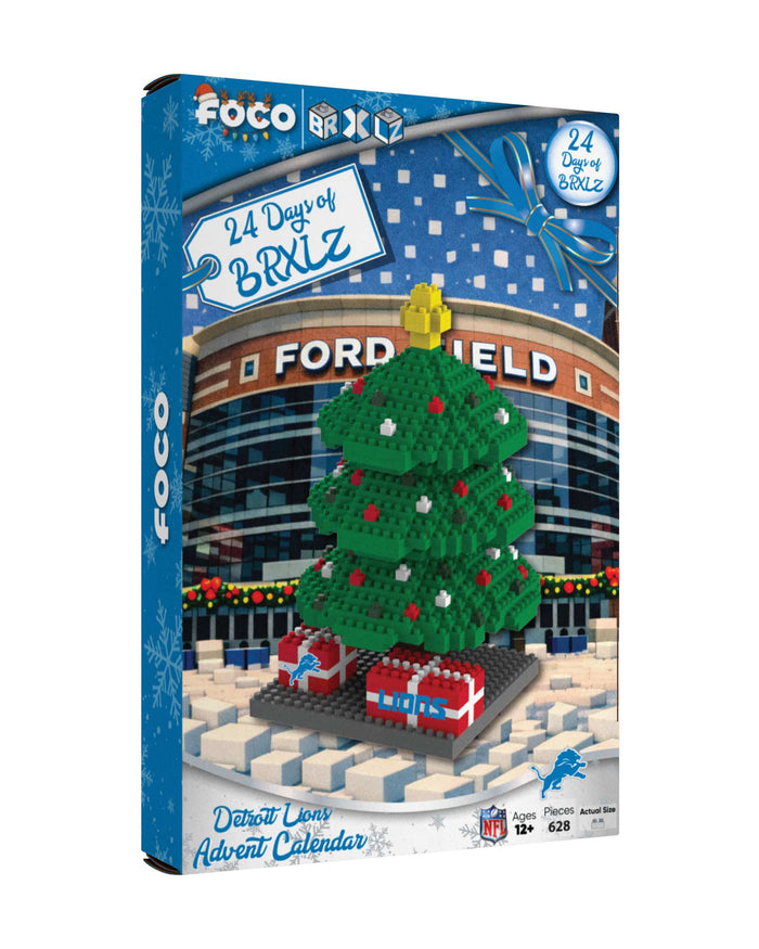 Detroit Lions BRXLZ Tree Advent Calendar FOCO - FOCO.com
