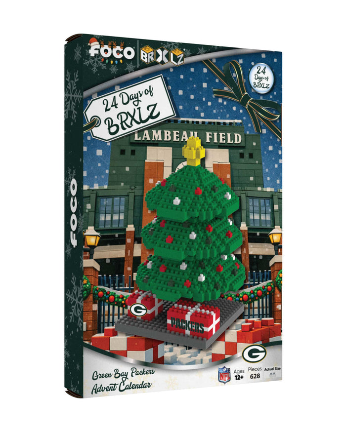 Green Bay Packers BRXLZ Tree Advent Calendar FOCO - FOCO.com
