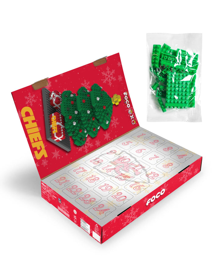 Kansas City Chiefs BRXLZ Tree Advent Calendar FOCO - FOCO.com