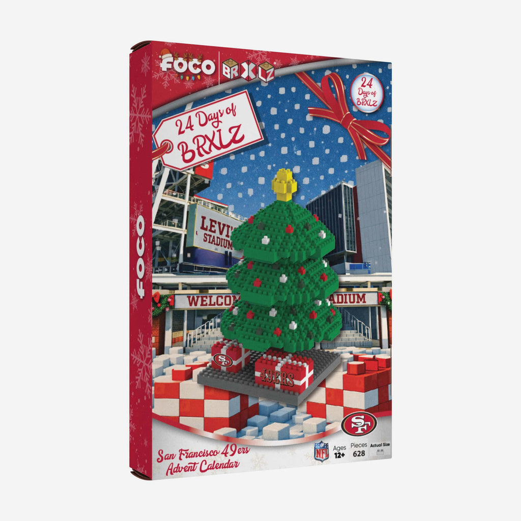 San Francisco 49ers BRXLZ Tree Advent Calendar FOCO - FOCO.com