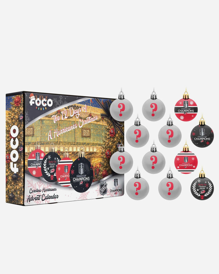 Carolina Hurricanes 2026 Stanley Cup Champions Ball Advent Calendar FOCO - FOCO.com