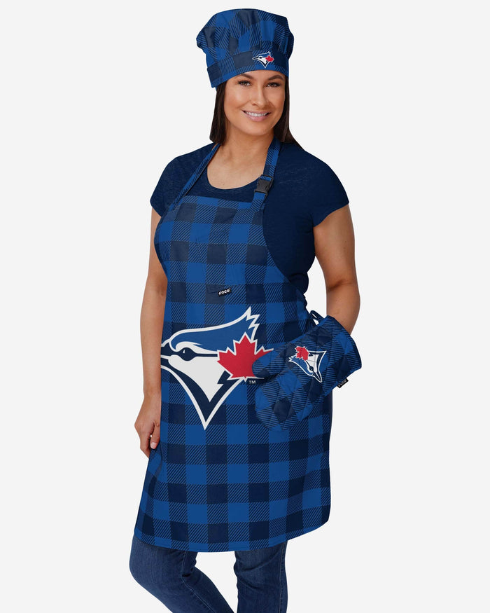 Toronto Blue Jays Plaid Apron FOCO - FOCO.com