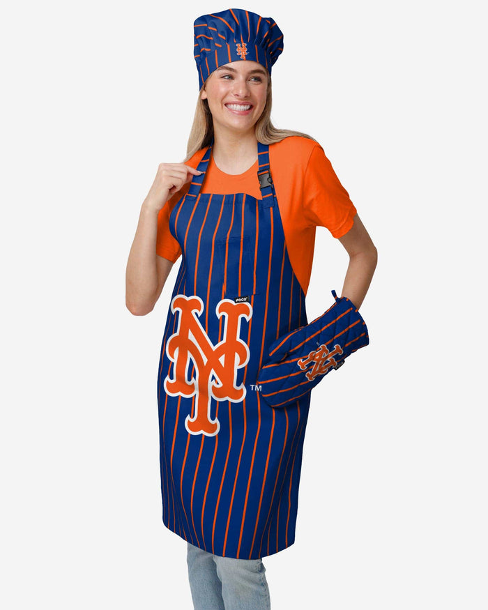 New York Mets Pinstripe Apron FOCO - FOCO.com