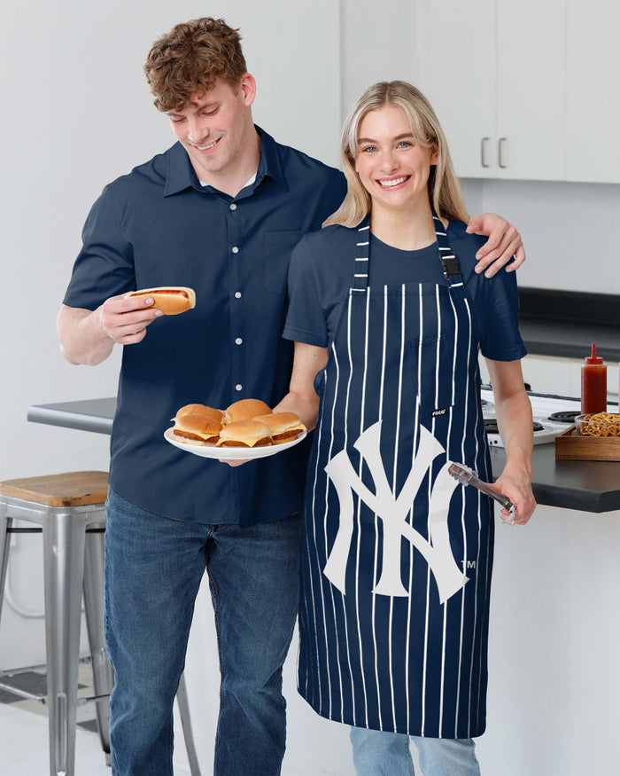 New York Yankees Pinstripe Apron FOCO - FOCO.com