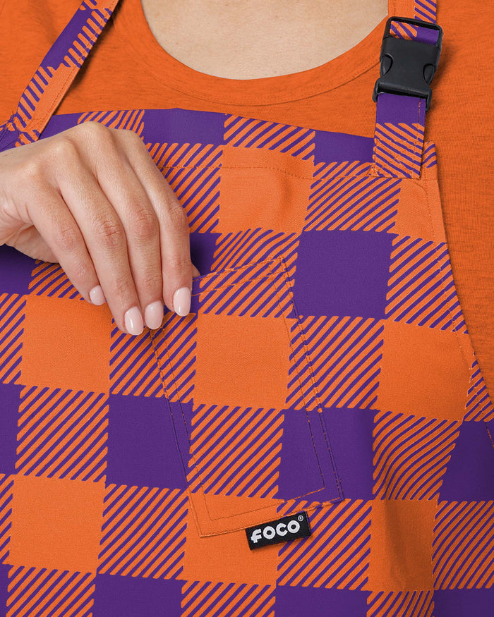 Clemson Tigers Plaid Apron FOCO - FOCO.com