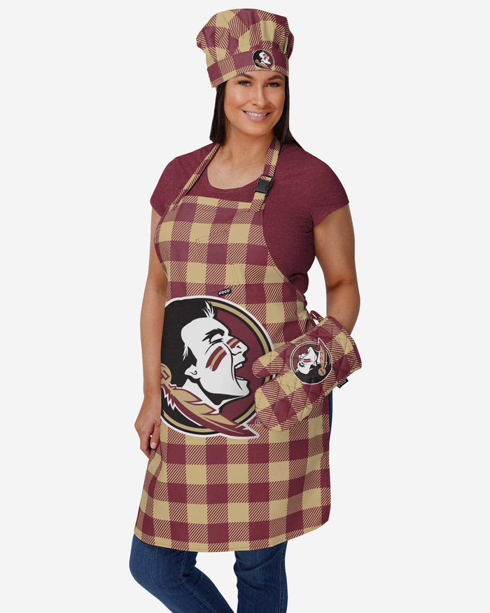 Florida State Seminoles Plaid Apron FOCO - FOCO.com