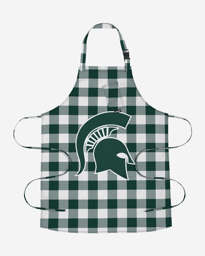 Michigan State Spartans Plaid Apron FOCO - FOCO.com