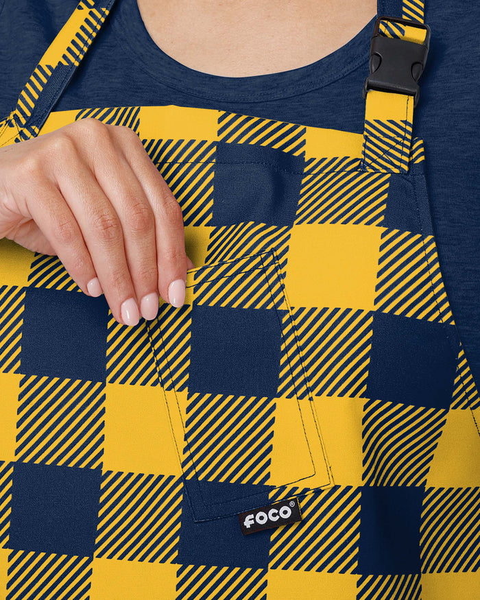 Michigan Wolverines Plaid Apron FOCO - FOCO.com