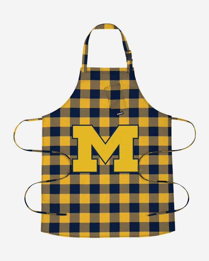 Michigan Wolverines Plaid Apron FOCO - FOCO.com