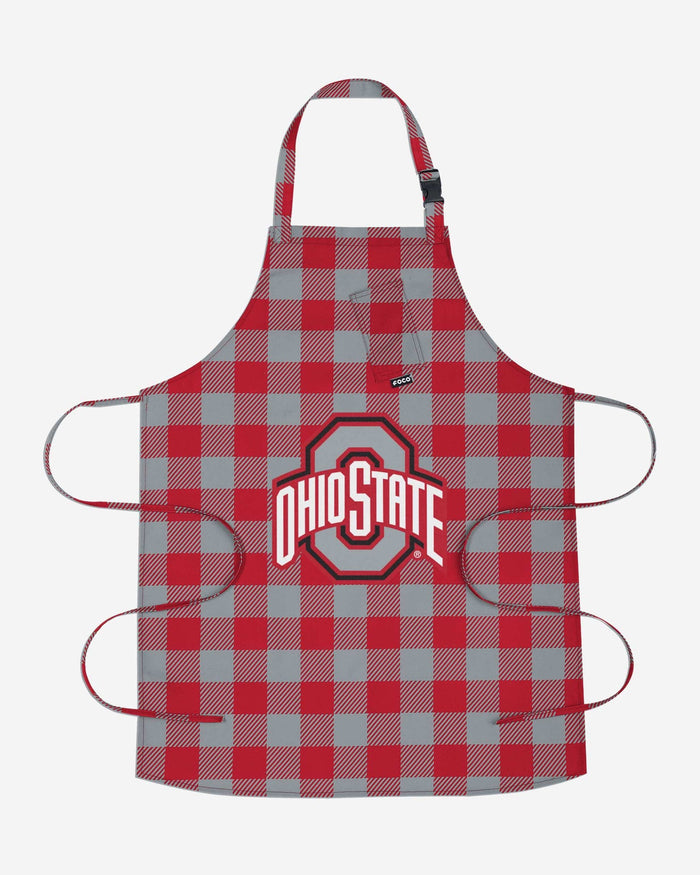 Ohio State Buckeyes Plaid Apron FOCO - FOCO.com