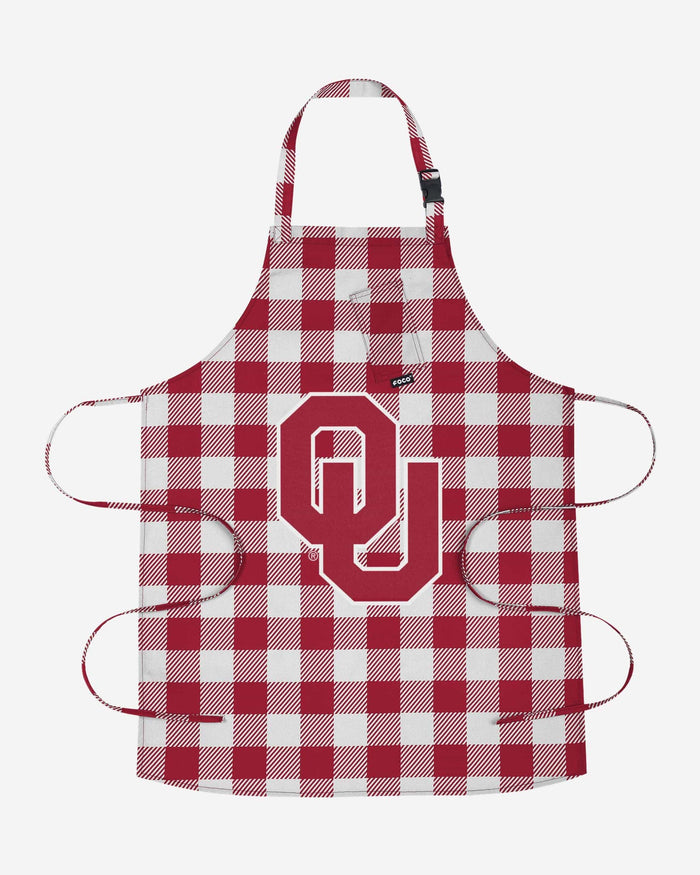 Oklahoma Sooners Plaid Apron FOCO - FOCO.com