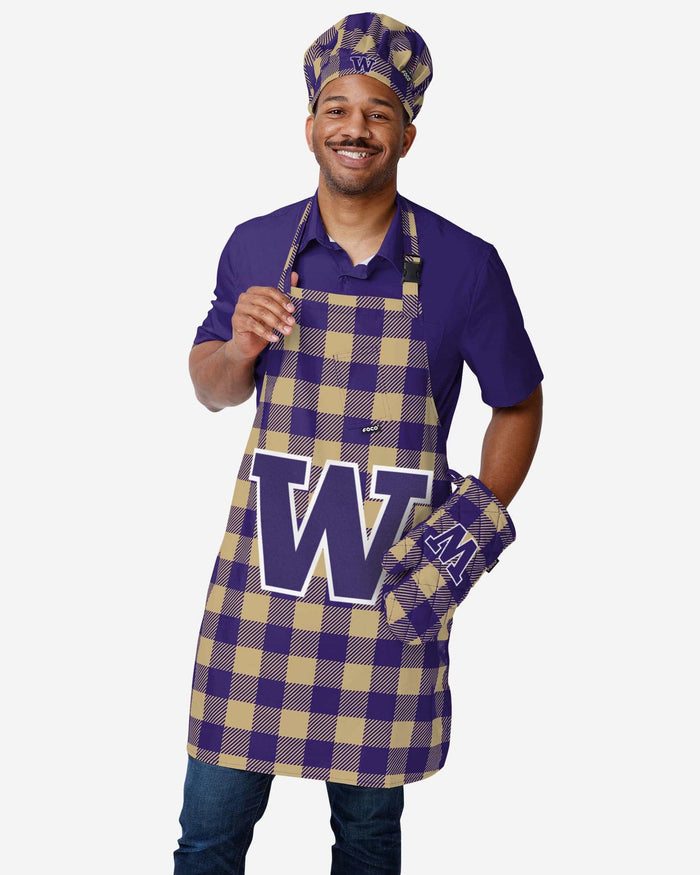 Washington Huskies Plaid Apron FOCO - FOCO.com