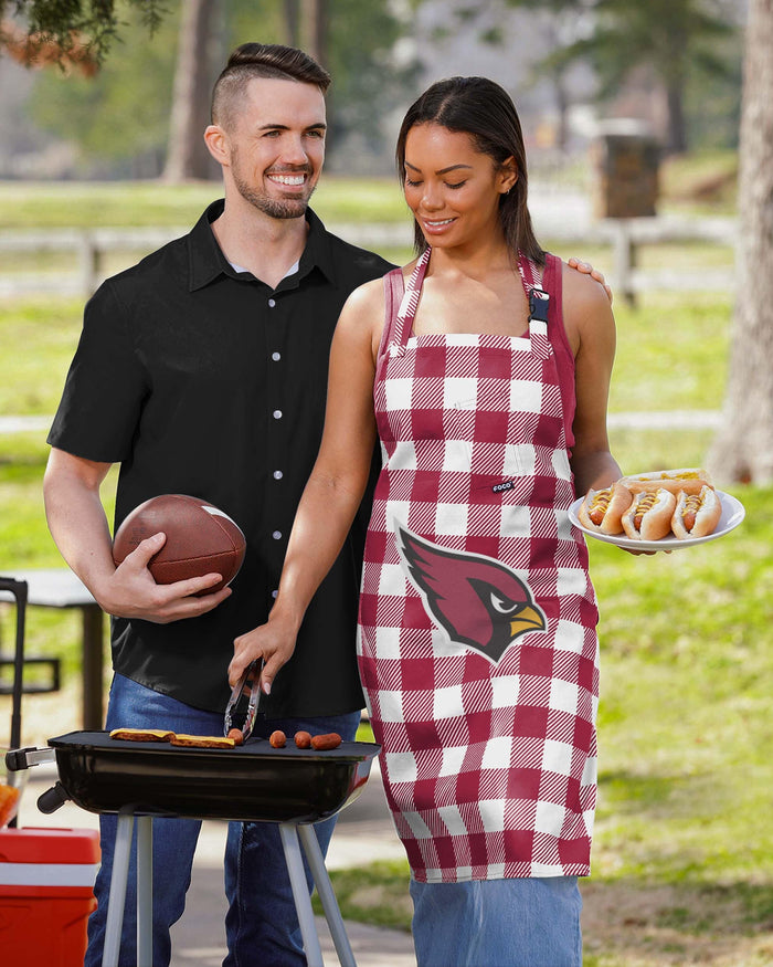 Arizona Cardinals Plaid Apron FOCO - FOCO.com