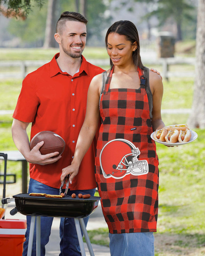 Cleveland Browns Plaid Apron FOCO - FOCO.com