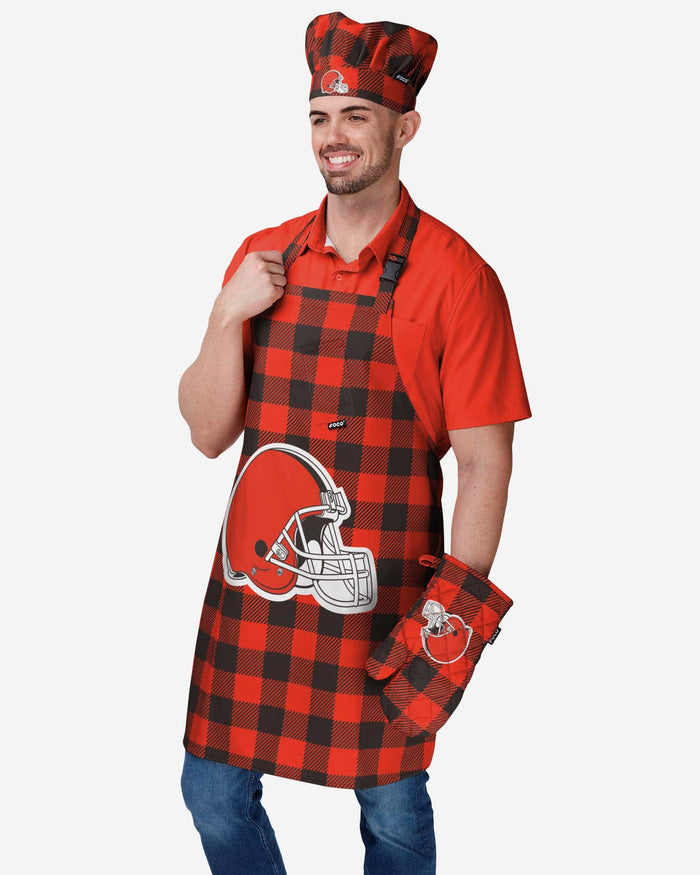 Cleveland Browns Plaid Apron FOCO - FOCO.com