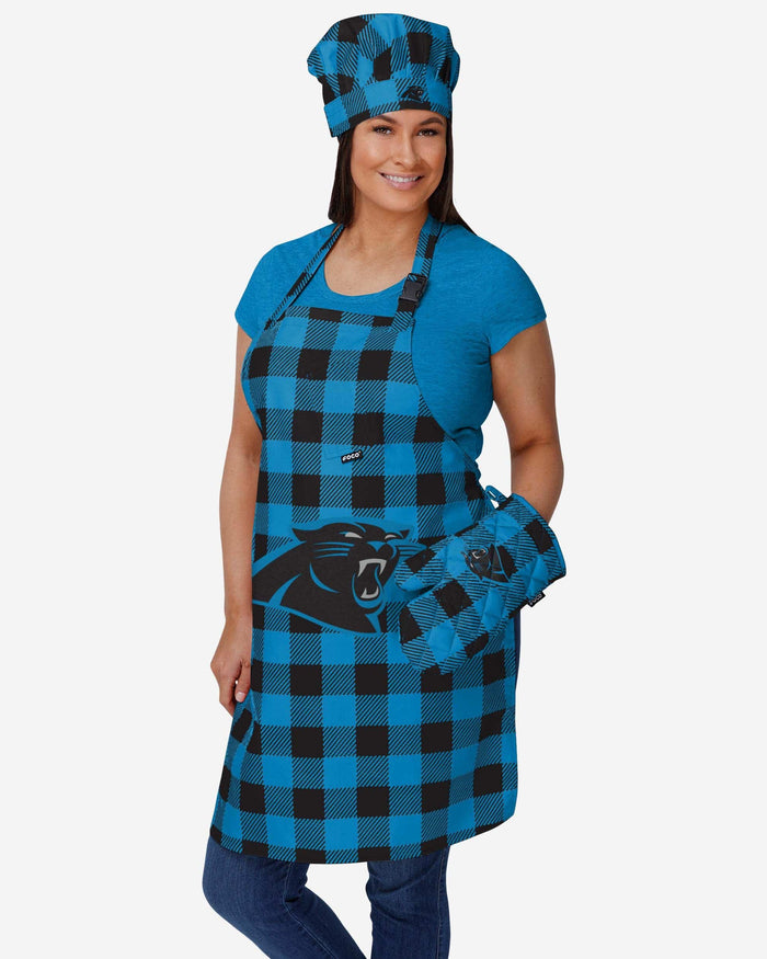 Carolina Panthers Plaid Apron FOCO - FOCO.com