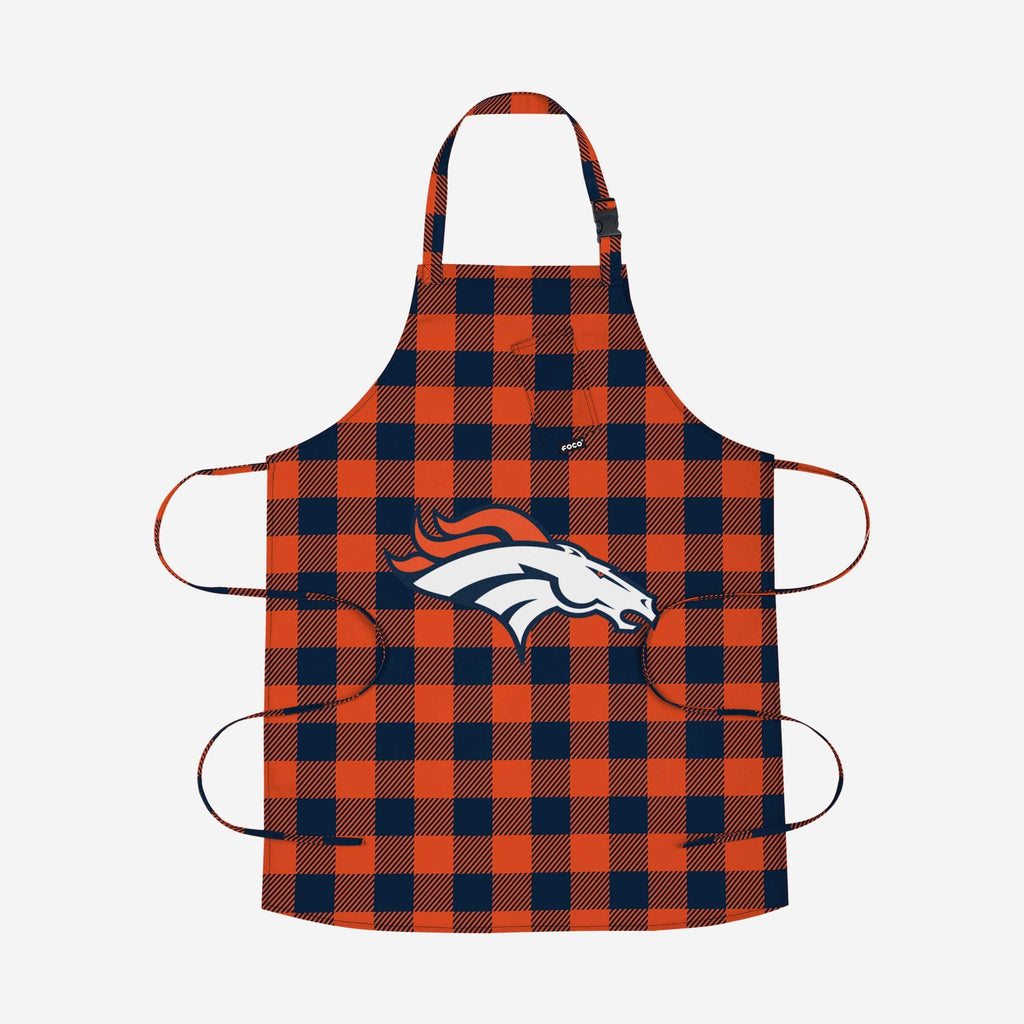 Denver Broncos Plaid Apron FOCO - FOCO.com