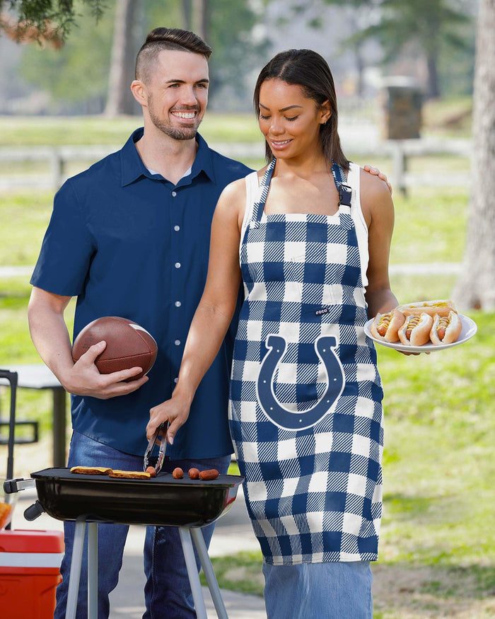 Indianapolis Colts Plaid Apron FOCO - FOCO.com