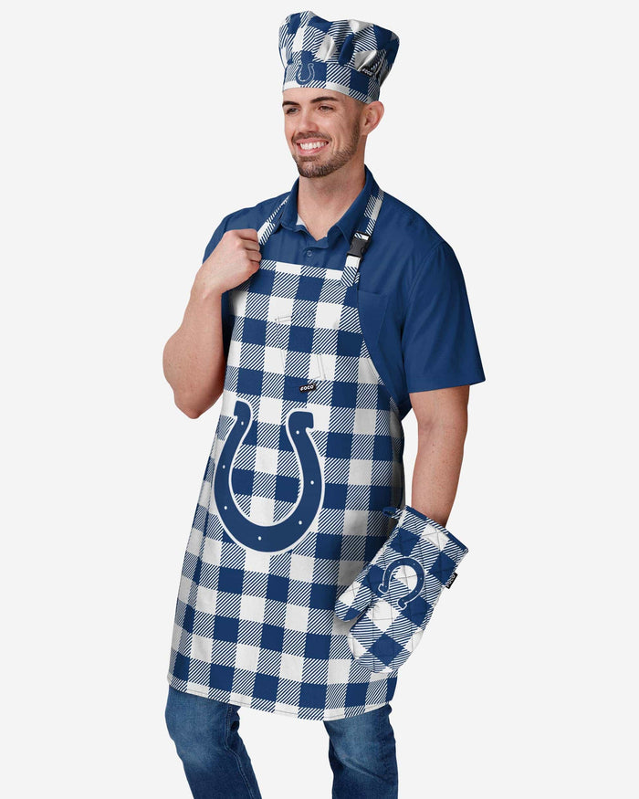 Indianapolis Colts Plaid Apron FOCO - FOCO.com