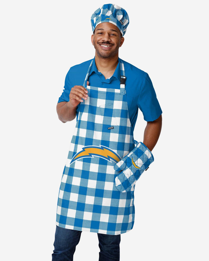 Los Angeles Chargers Plaid Apron FOCO - FOCO.com