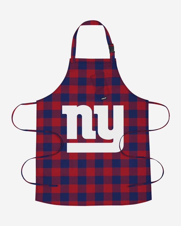 New York Giants Plaid Apron FOCO - FOCO.com