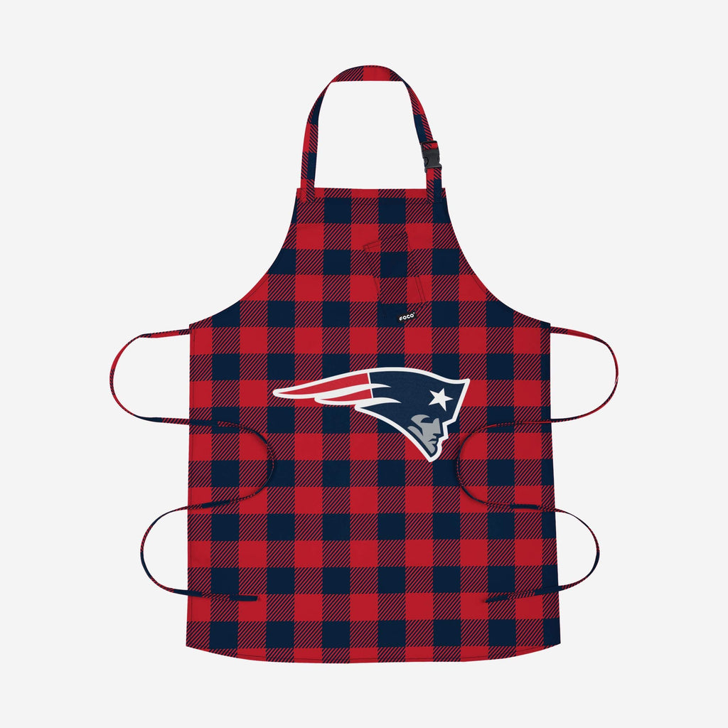 New England Patriots Plaid Apron FOCO - FOCO.com