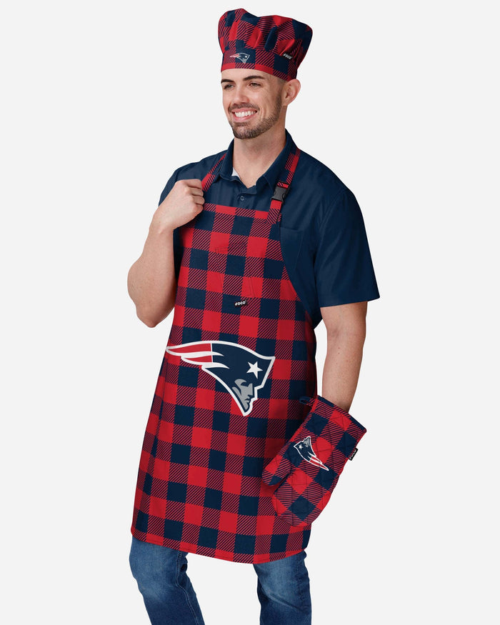 New England Patriots Plaid Apron FOCO - FOCO.com