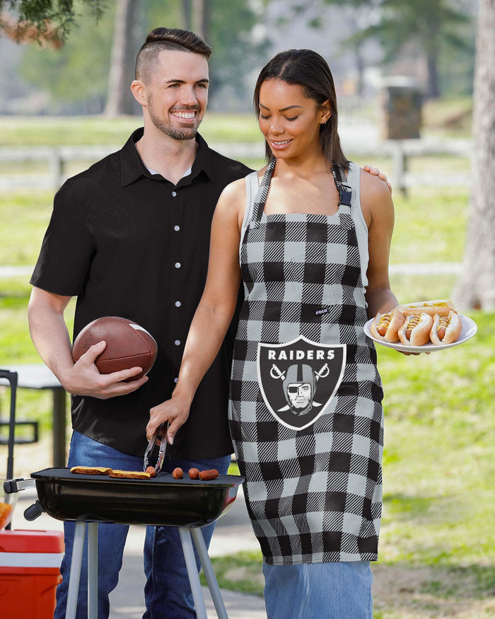 Las Vegas Raiders Plaid Apron FOCO - FOCO.com