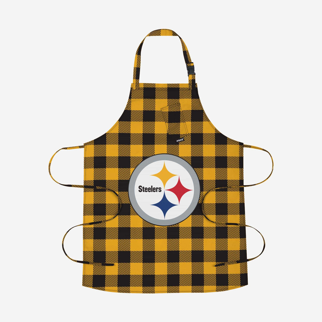 Pittsburgh Steelers Plaid Apron FOCO - FOCO.com