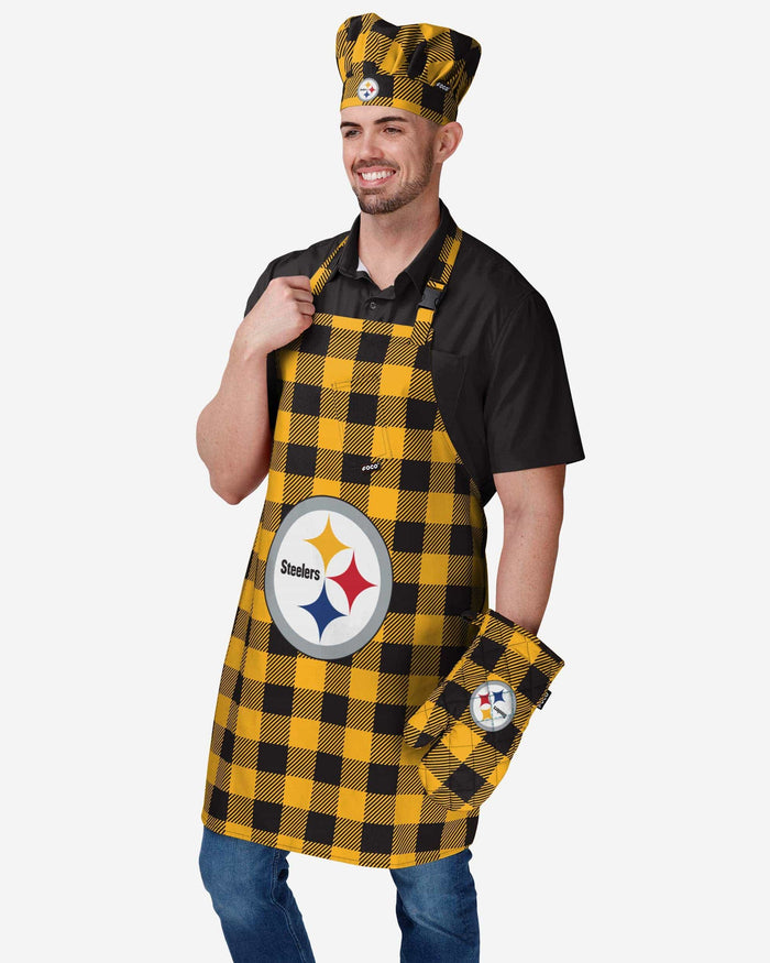 Pittsburgh Steelers Plaid Apron FOCO - FOCO.com